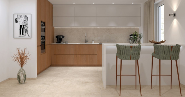 1200x630 Columbia Soft Beige Farbergaenzung Betonfliese GIGA Line Interbau Blink